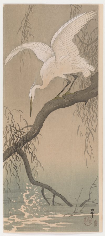 Little Egret by Ohara Koson